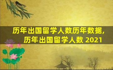 历年出国留学人数历年数据,历年出国留学人数 2021